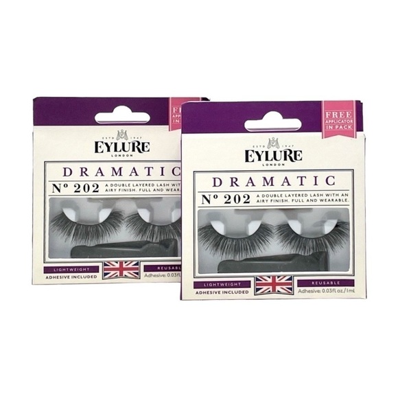 🌺 Eylure London 202 Dramatic Full & Bold Lashes 2 Pack - Picture 1 of 5
